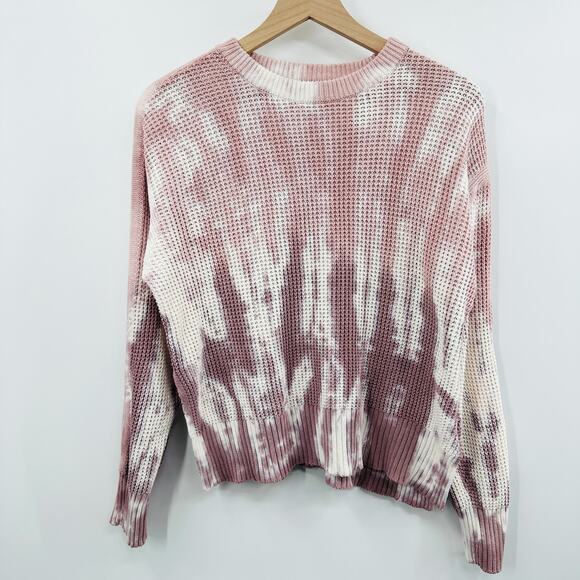 Pistola Olga Waffle Stitch Sweater in Coral Reef Pink Size Small - Picture 2 of 7